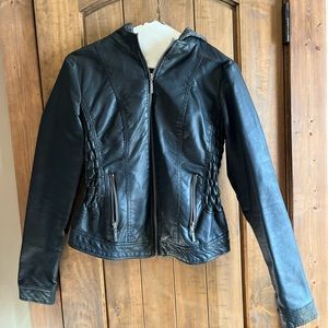 Rue21, Black leather jacket, size M